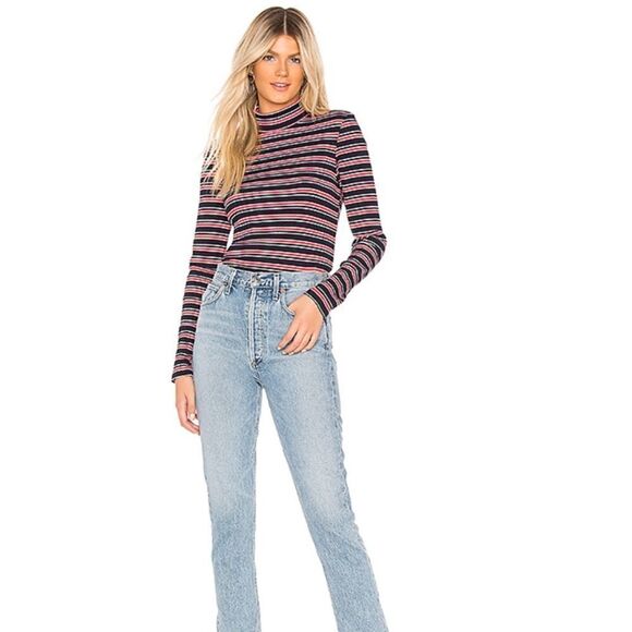 Striped Long Sleeve Fitted Cotton Top by About Us - Picture 4 of 4